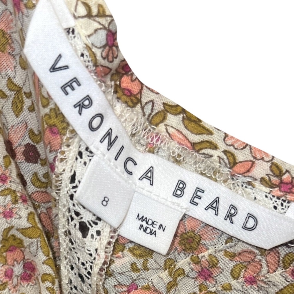 Veronica Beard Addilyn‎ Floral Lace Prairie Boho mini Dress Sz 8 Read EUC - Picture 2 of 16